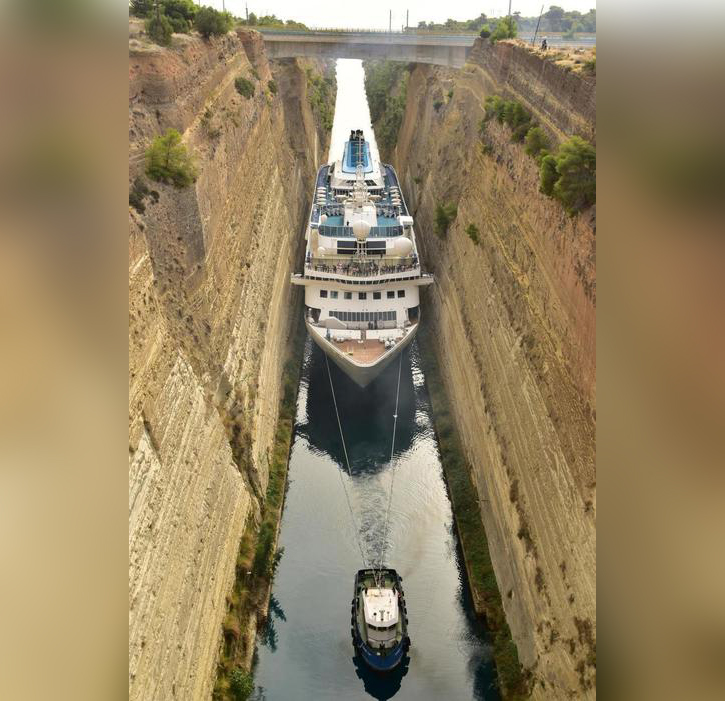 Canal de Corinthe : Le Celestyal Nefeli signe un nouveau record