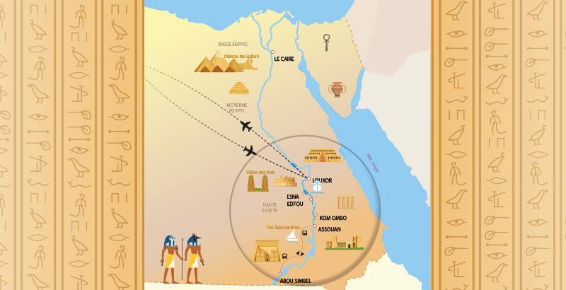 itinéraire croisière egypte
